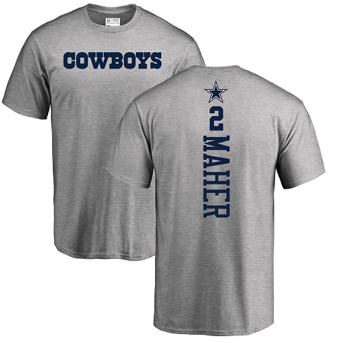 Men Dallas Cowboys Ash Brett Maher Backer #2 Nike NFL T Shirt